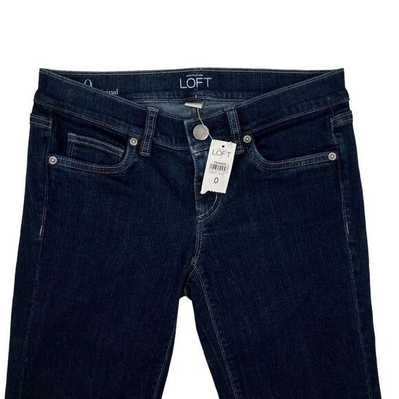 The Loft Bermuda Denim Dark Wash Jean Roll Up Shorts - Picture 5 of 10